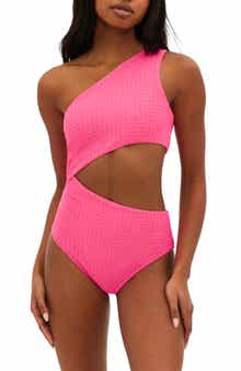 Celine Cutout One-Shoulder One-Piece Swimsuit