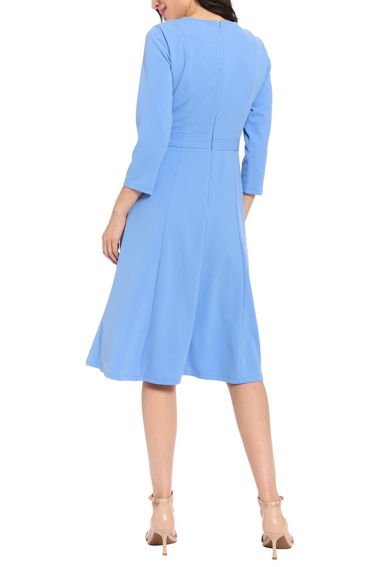 Seamed Midi Dress, Alternate, color, GRNDA BLUE