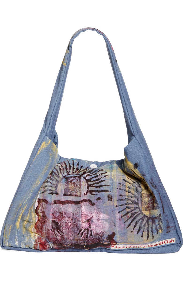 STOCKHOLM SURFBOARD CLUB Ford Padded Chambray Tote, Main, color,