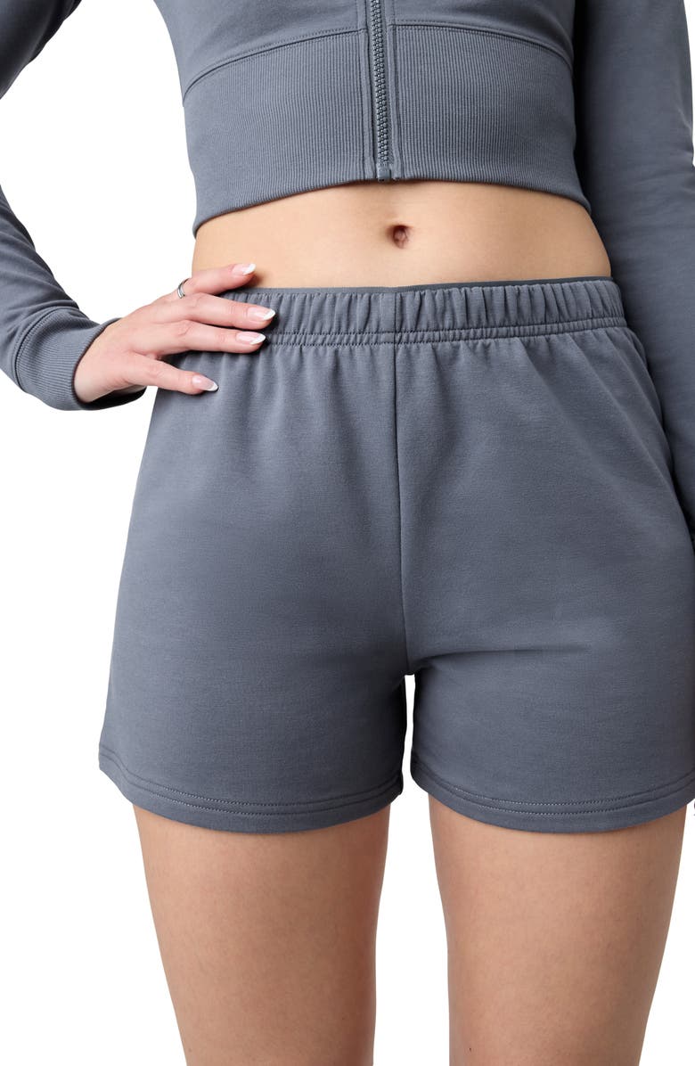 Florence by Mills Relaxed French Terry Shorts, Alternate, color, Grisaille