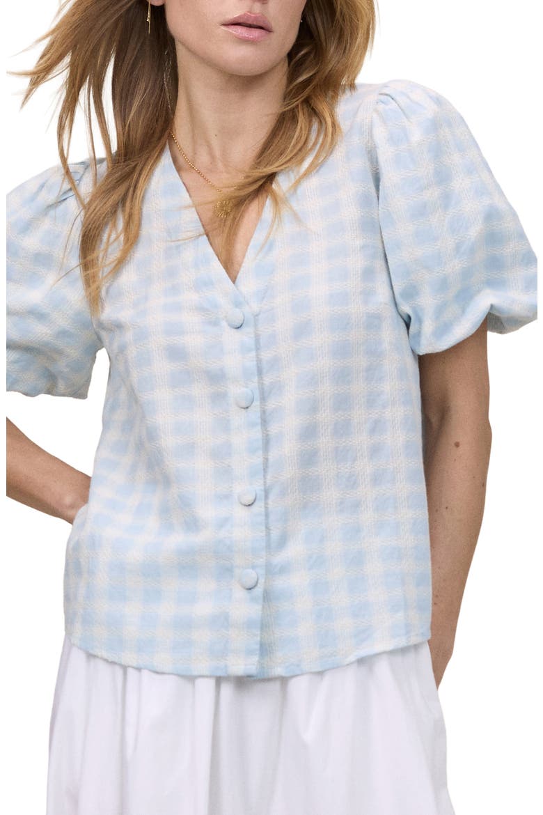 Brooke Puff Sleeve Top, Main, color, BLUE