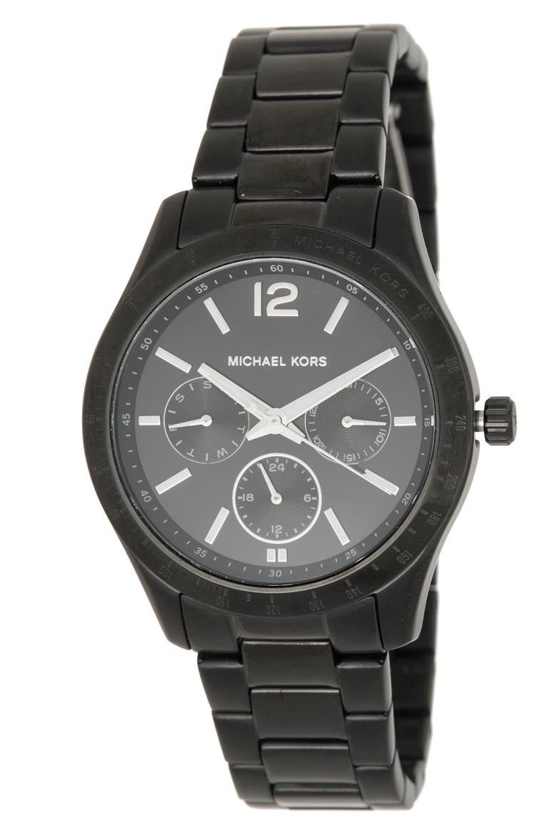 Berkley Chronograph Bracelet Watch, 36mm, Main, color, BLACK