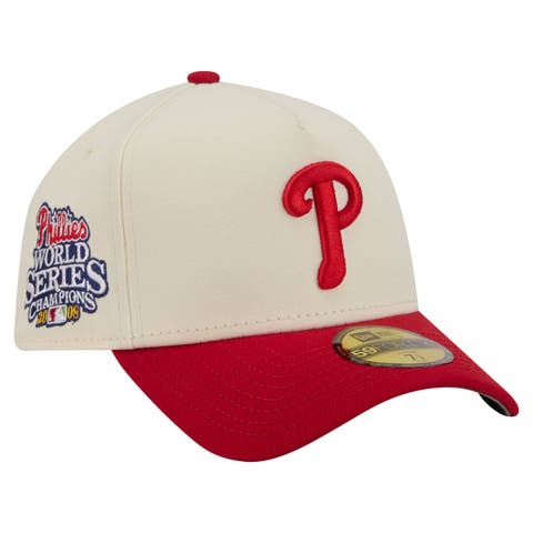 Men's New Era  Cream Philadelphia Phillies Chrome A-Frame 59FORTY Fitted Hat