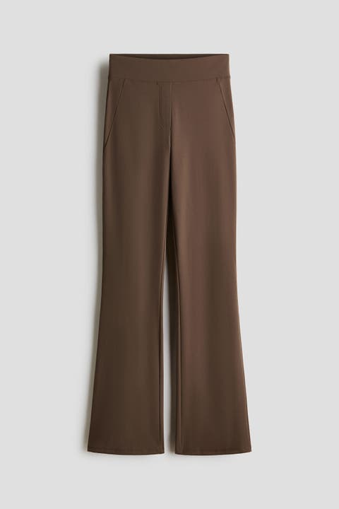 Four-way Stretch Flared Trousers