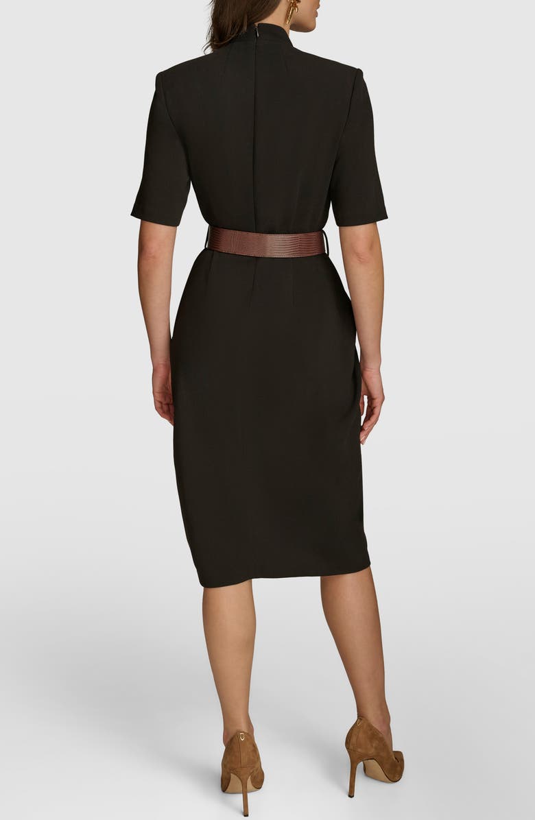 Donna Karan New York Belted Midi Dress, Alternate, color, Black