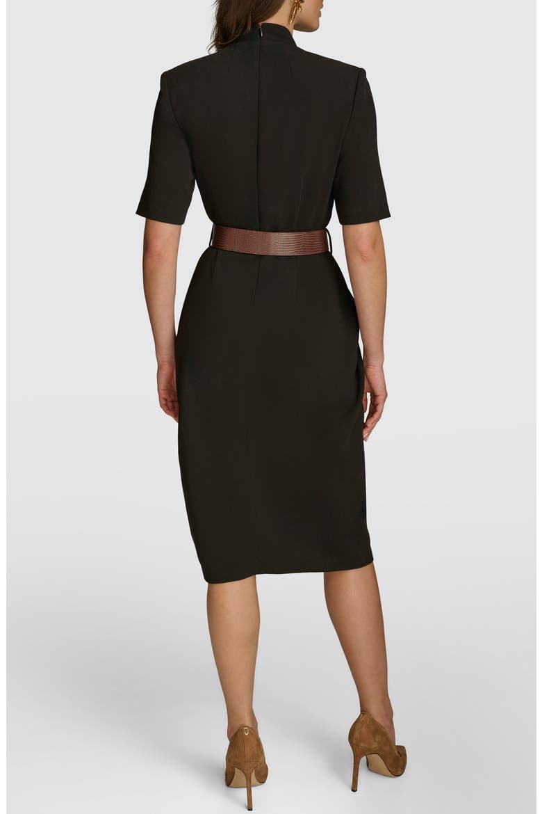 donna karan women's cut-out buckle-strap midi dress Donna Karan New York Women's Floral A-Line Midi Dress - Agave Multi