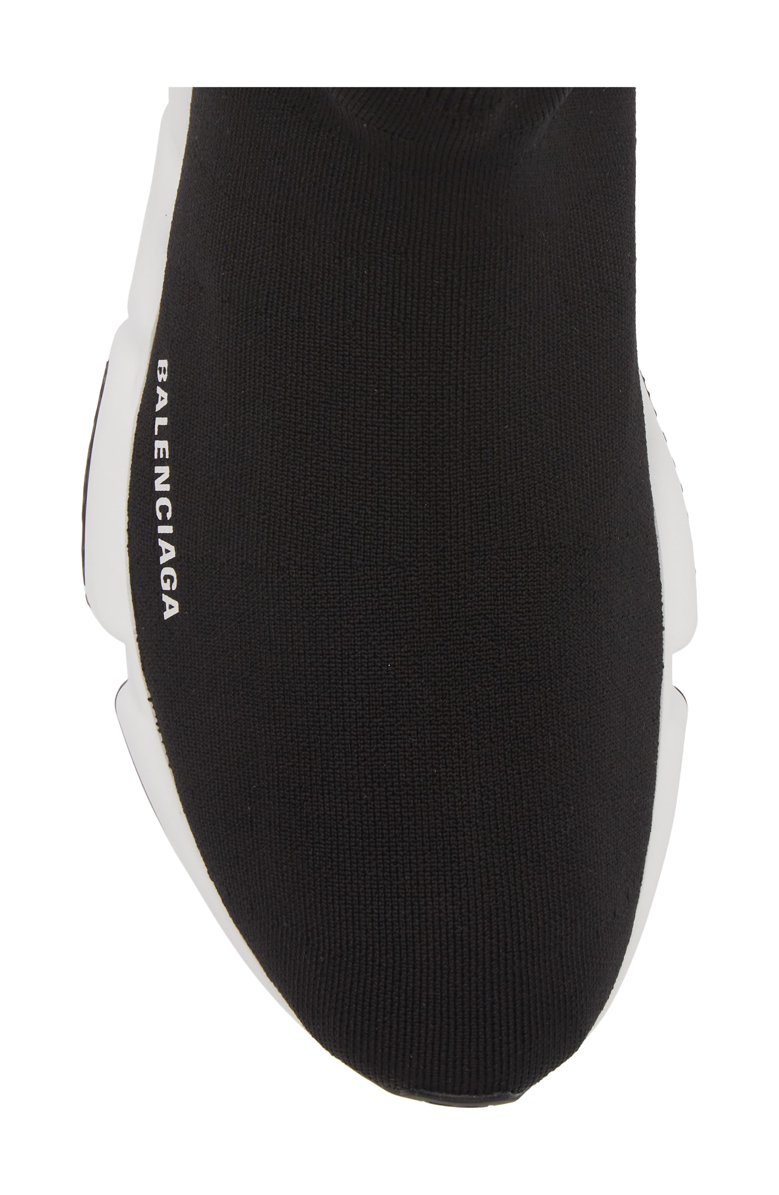 Balenciaga Speed LT Sock Sneaker, Alternate, color, Black/ White/ Black