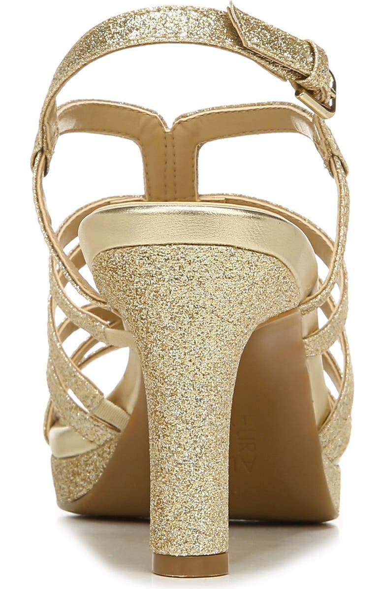 Naturalizer Baylor Strappy Slingback Sandal - Wide Width Available, Alternate, color, Gold Glitter
