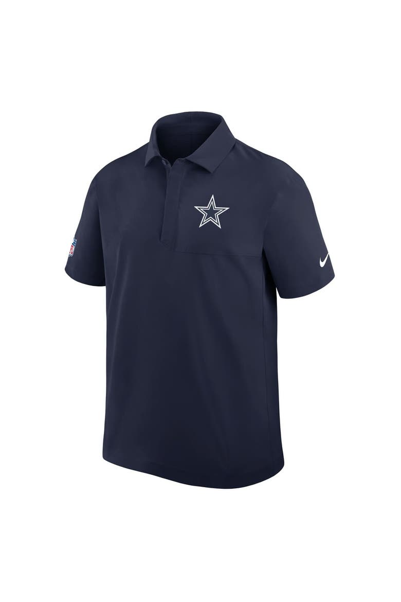Men's Nike Navy Dallas Cowboys Sideline City Pride Woven Performance Polo, Alternate, color, Navy