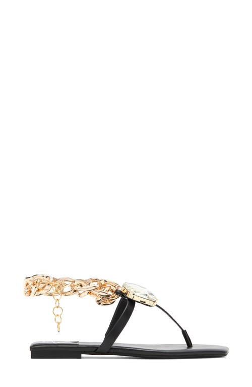Jeffrey Campbell Ring On It Sandal In Black Gold Silver