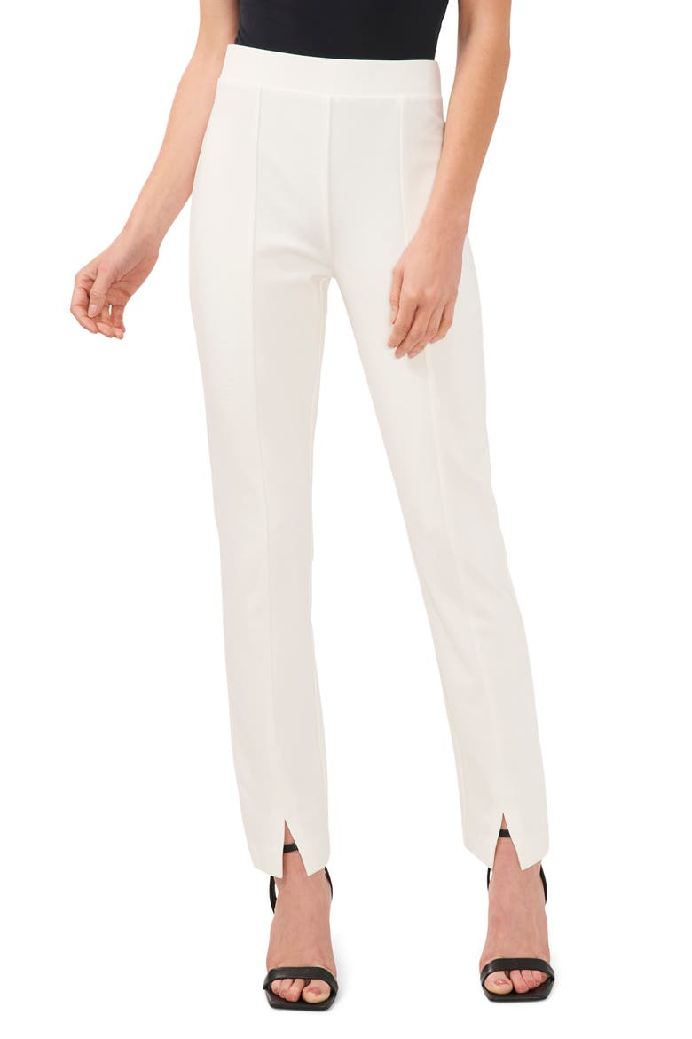 Straight Leg Ponte Pants, Main, color, NEW IVORY