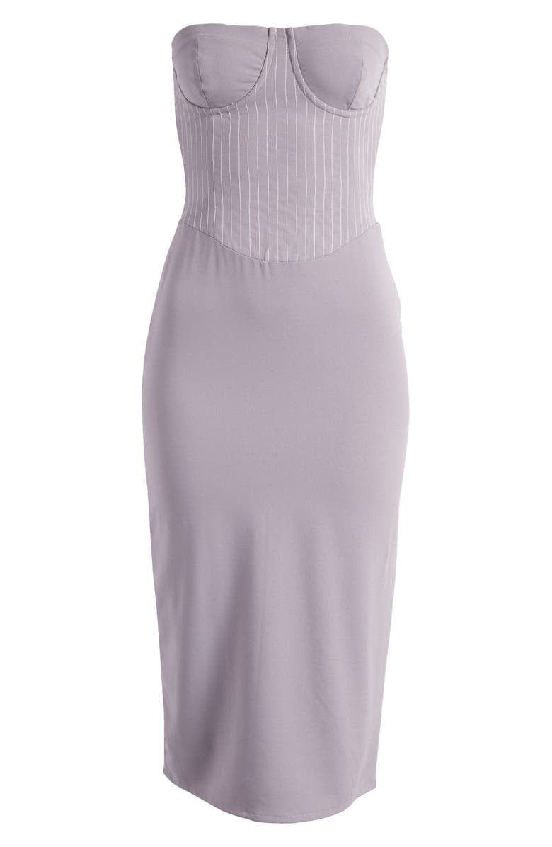 Mistress Rocks Strapless Corset Midi Dress, Alternate, color,