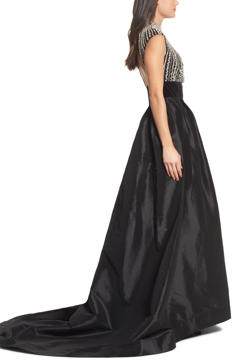 Mac Duggal Crystal & Satin Ballgown, Alternate, color, 