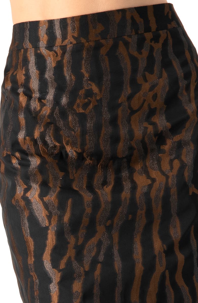 IVONNE Midi Skirt with Back Slit, Alternate, color, Black