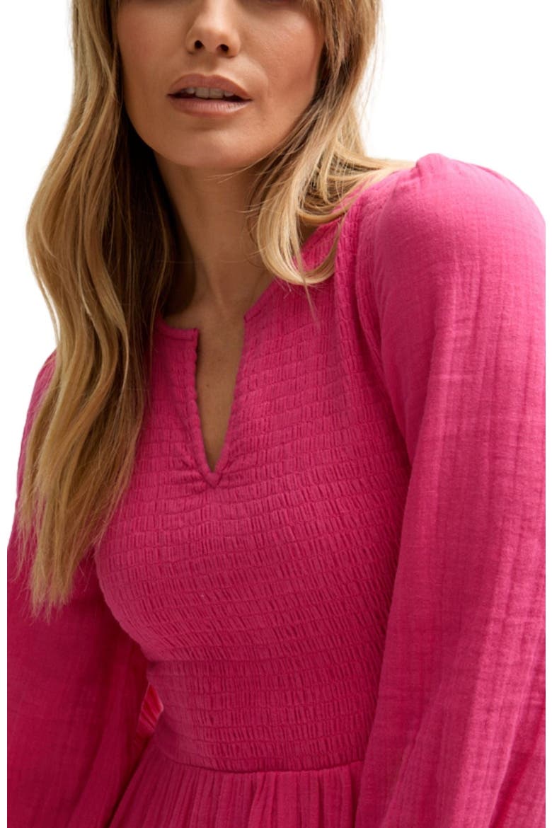 Paulina Shirred Bodice Maxi Dress, Alternate, color, Pink
