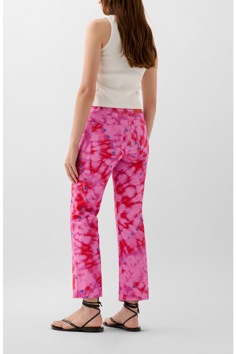 Summer Print Denim Pant, Alternate, color, Multi-pink