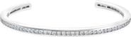 Crislu Princess Cut Cubic Zirconia Channel Cuff Bracelet