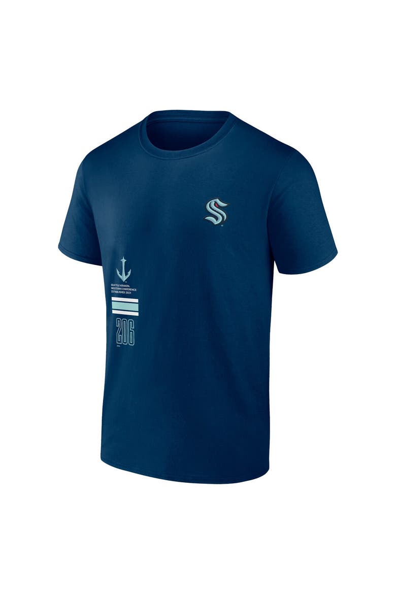 Men's Fanatics Branded Deep Sea Blue Seattle Kraken Represent T-Shirt, Alternate, color, Navy
