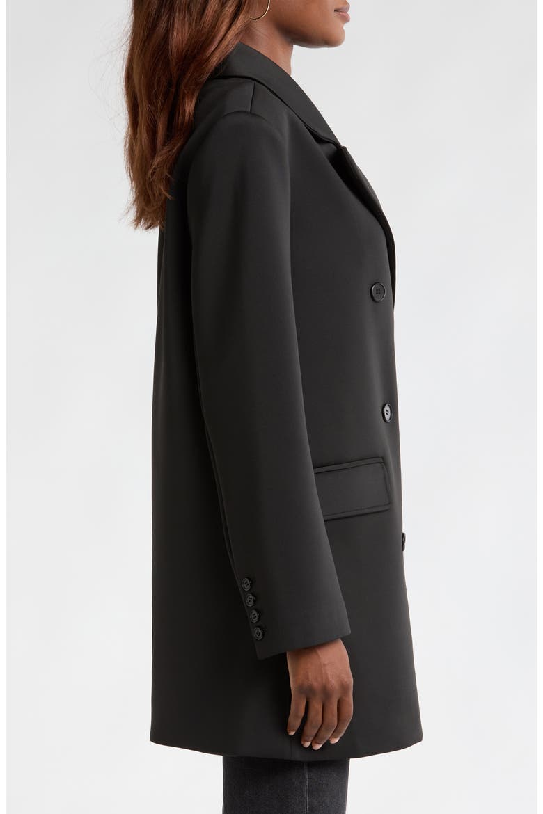 Sculpting Double Breasted Coat, Alternate, color, BLACK001