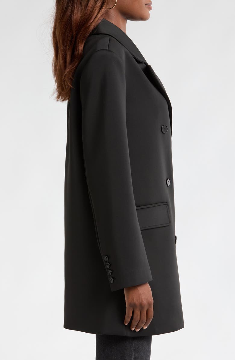 Good American Sculpting Double Breasted Coat, Alternate, color, Black001