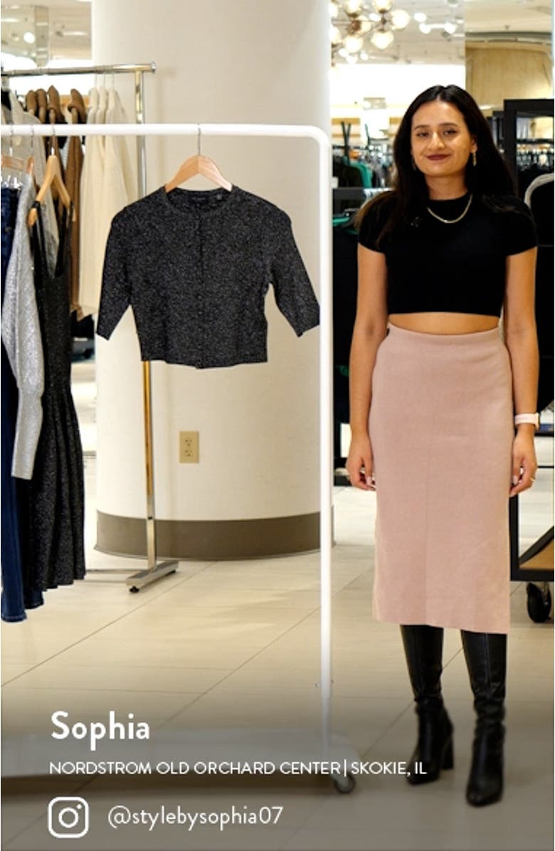 Sparkly Metallic Crop Cardigan, sales video thumbnail