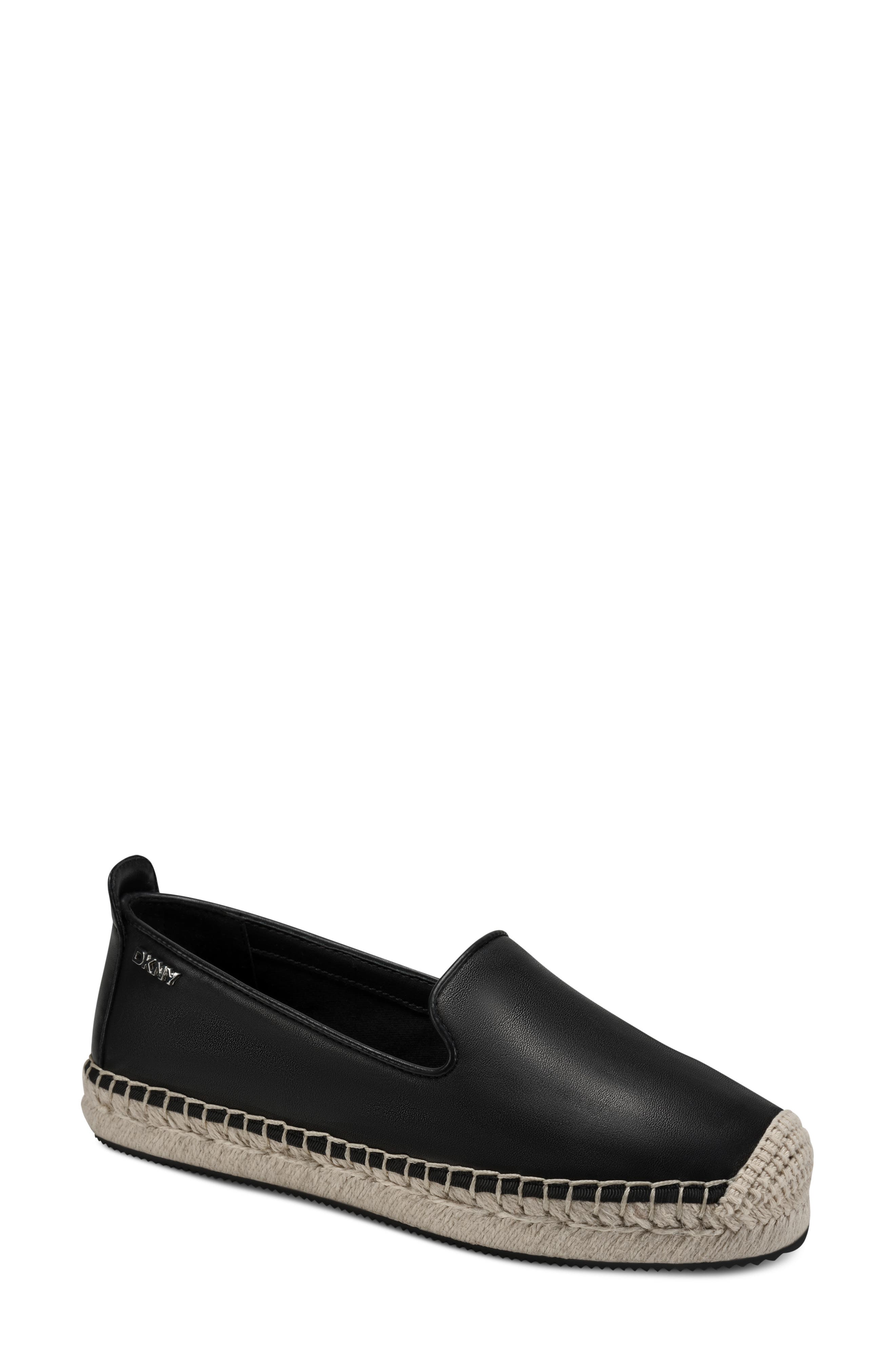 DKNY Mallandra Platform Espadrille Flat, Main, color, Black-Black