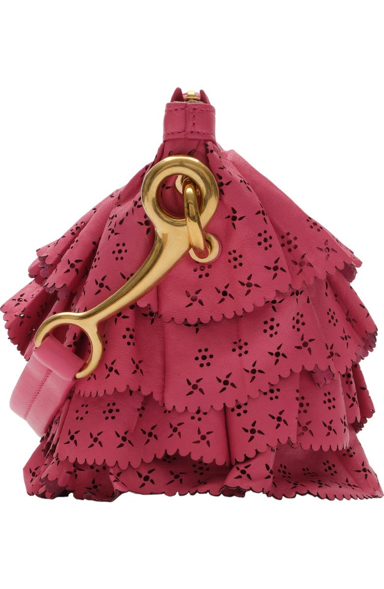 Burberry Mini Ruffle Bag, Alternate, color, Nougat Pink