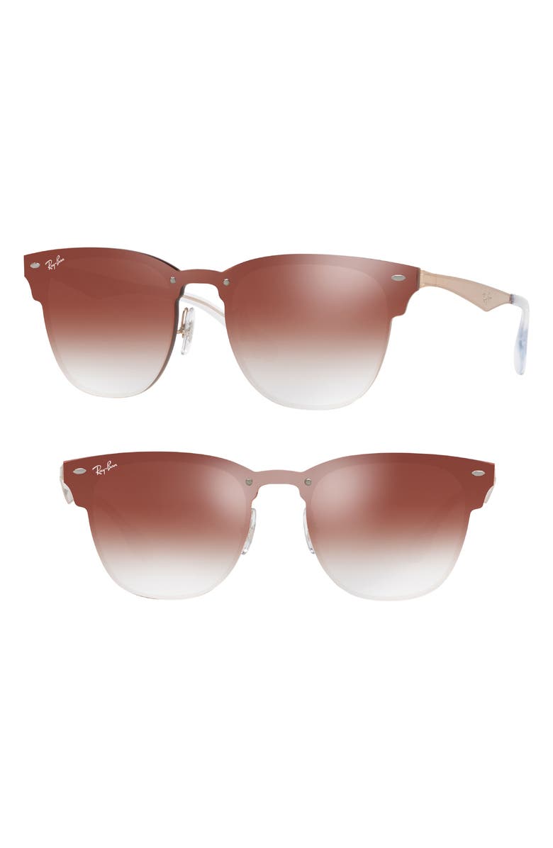 Ray-Ban Blaze Clubmaster 47mm Sunglasses, Main, color, 