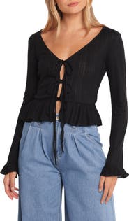 Petal & Pup Islah Pointelle Tie Front Cardigan