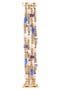 selected Blue Multi- Gold