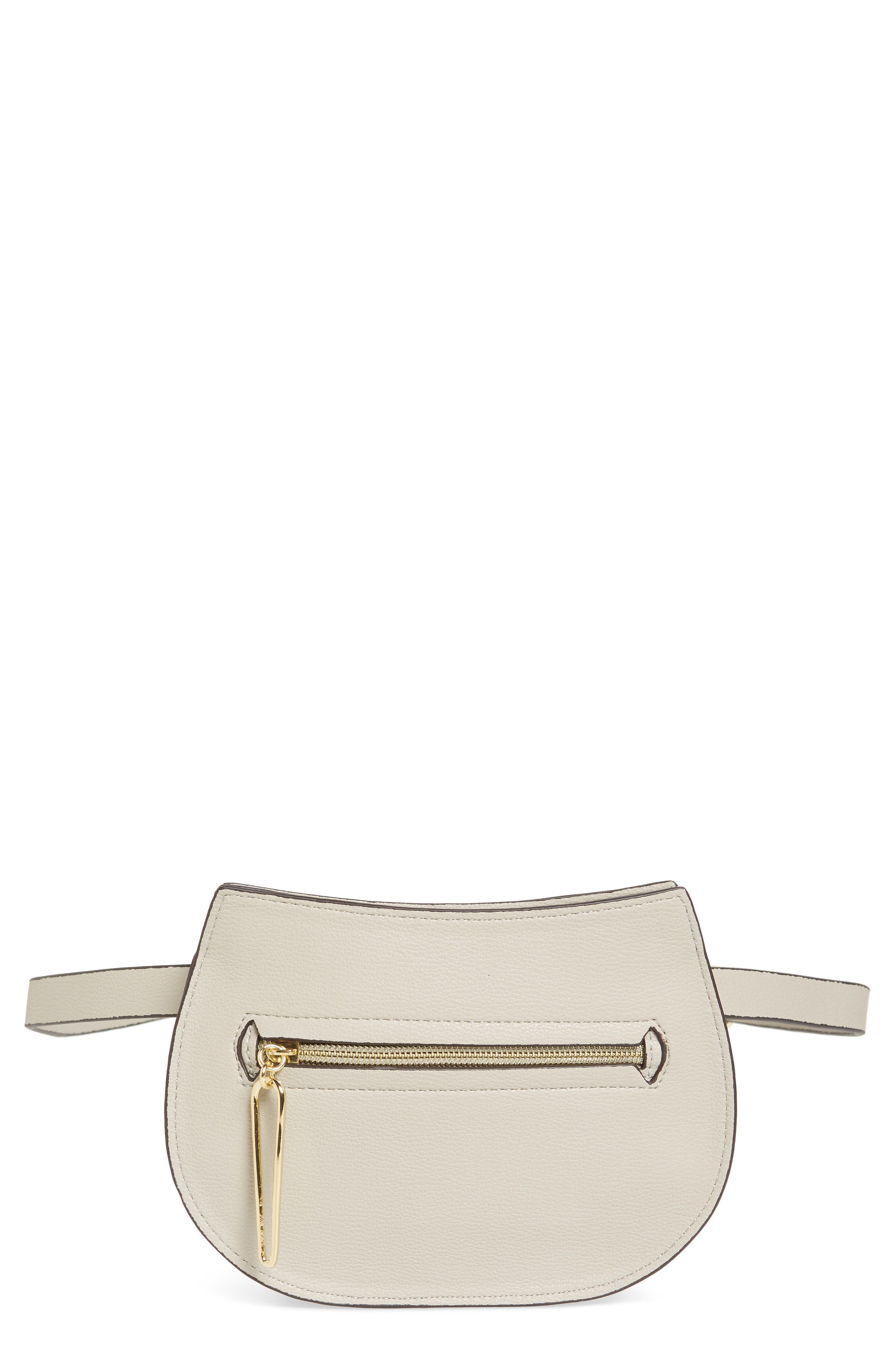 Trish Faux Leather Belt Bag, Main, color, LIGHT GREY