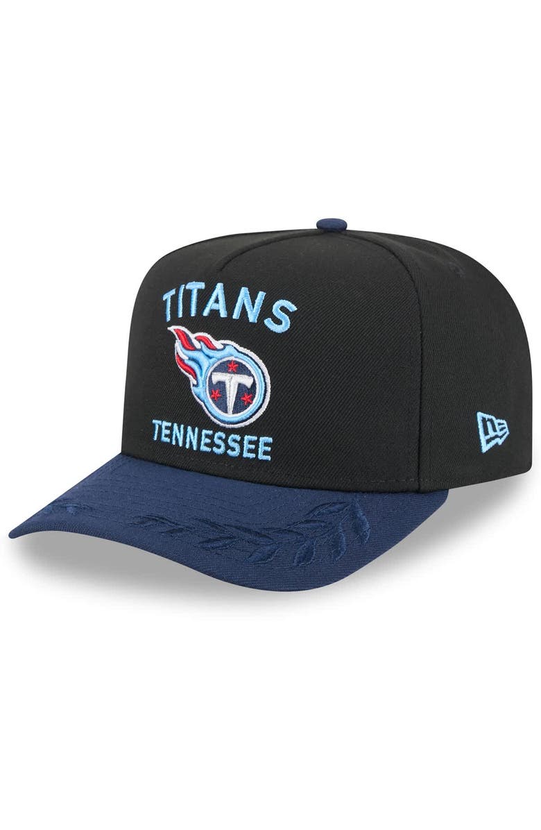 New Era Men's New Era  Black/Navy Tennessee Titans 2025 NFL Draft A-Frame 9FIFTY Snapback Hat, Main, color, Black