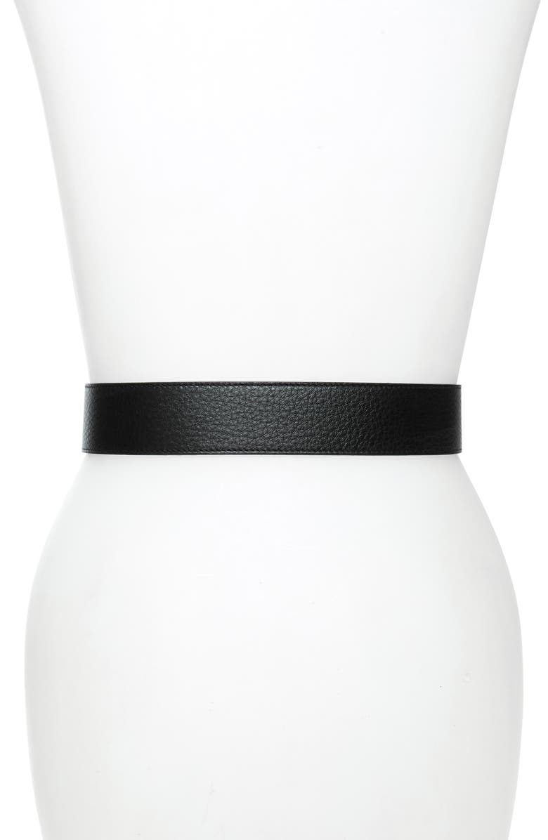 Tory Burch Reversible Logo Belt, Alternate, color, Black/ New Cuoio/ Gold