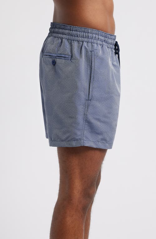 Frescobol Carioca Sport Copa Check Pattern Swim Trunks In Purple