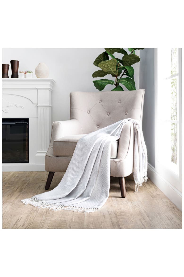 Herringbone Throw Blanket, Alternate, color, LIGHT GRAY