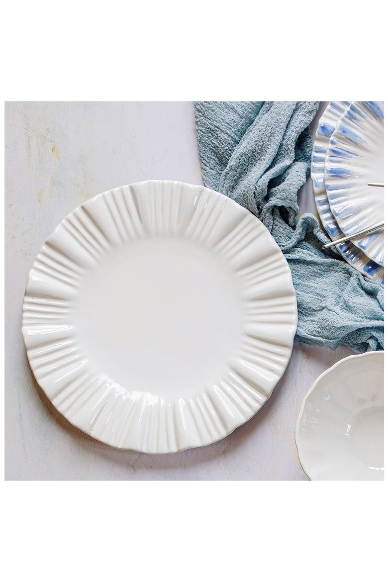 Bari European Dinner Plate, Alternate, color, WHITE