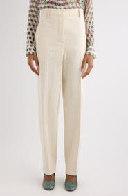 Dries Van Noten Pilar Tailored Stripe Washed Cotton Blend Pants