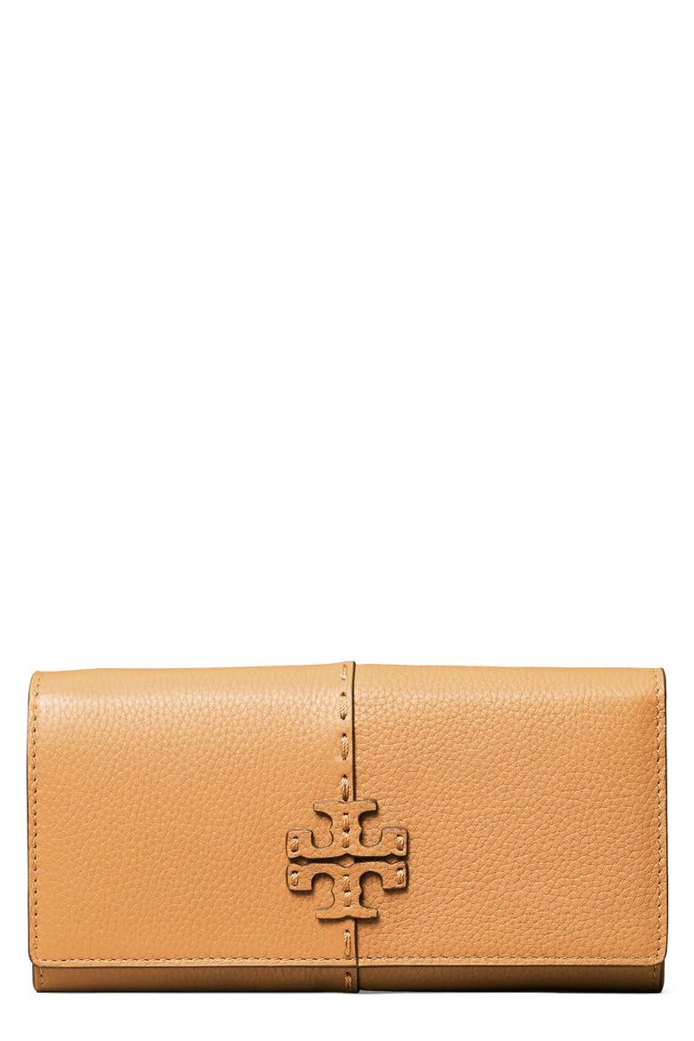 McGraw Leather Envelope Wallet, Main, color, TIRAMISU
