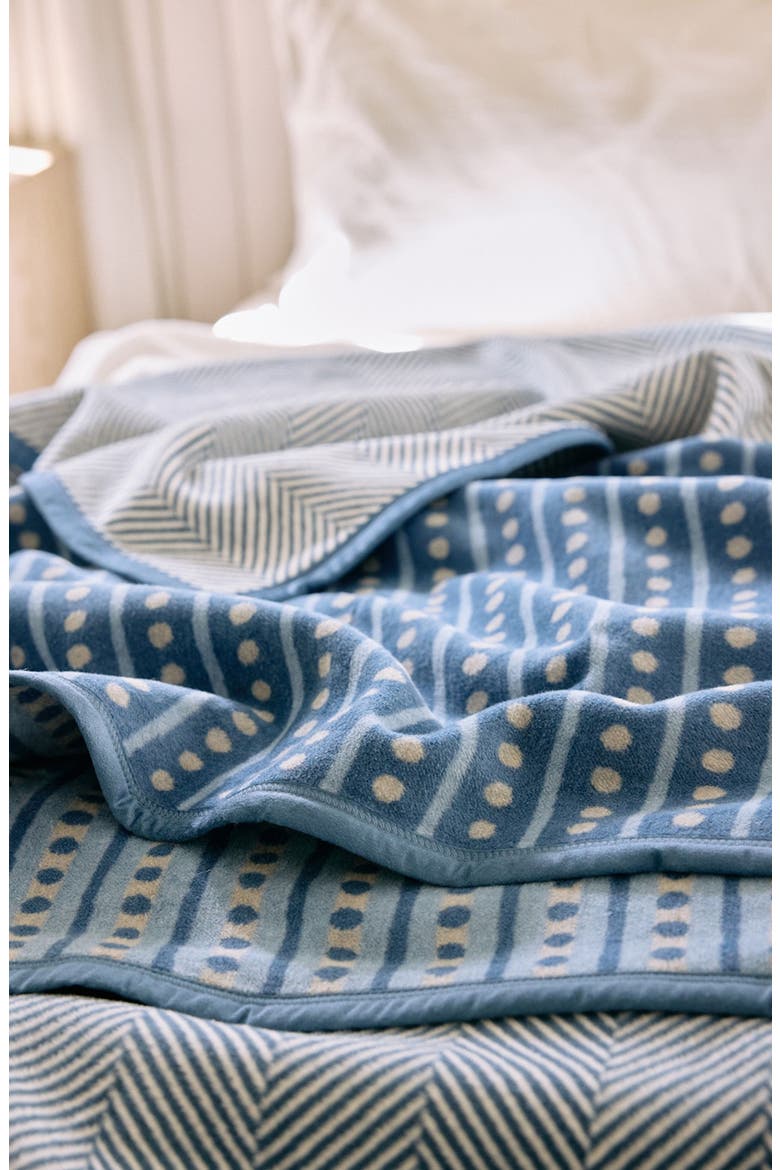 Beach Pebble Cornflower Blanket, Alternate, color, BLUE