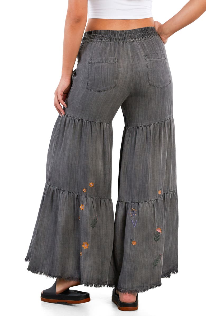 Billy T Prettier in Person Tiered Wide Leg Denim Pants, Alternate, color, Smoked Pearl