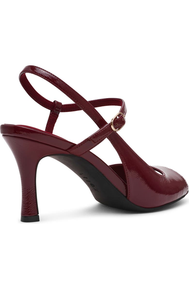 Anne Klein Jessica Ankle Strap Sandal, Alternate, color, Bordeaux Crinkle