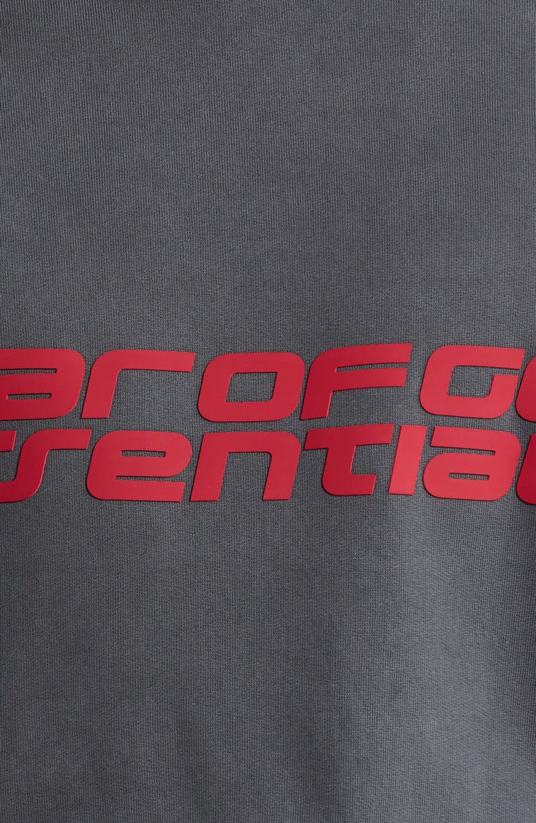 Fear of God Essentials "90s Logo Graphic Hoodie, Alternate, color, Iron Grey