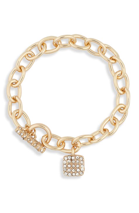 Pavé Crystal Chain Bracelet