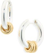 Madewell Mixed Metal Triple Ring Hoop Earrings