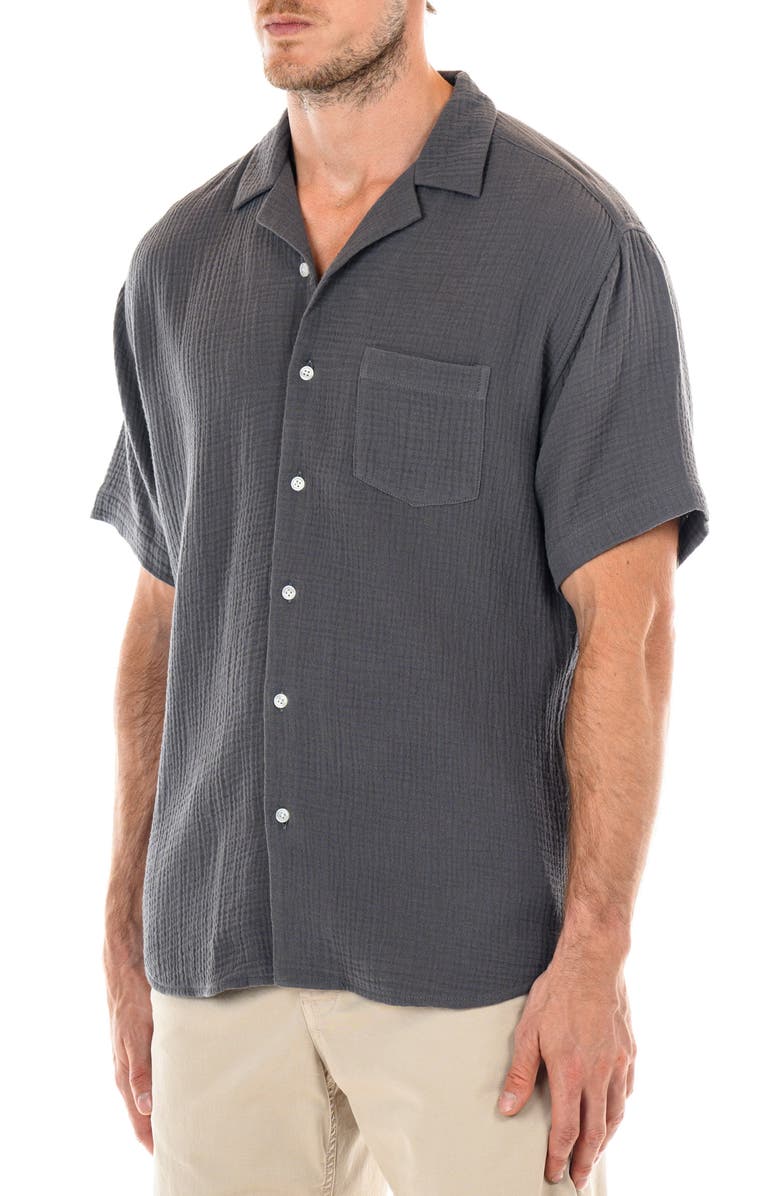 Original Paperbacks Gauze Short Sleeve Shirt, Alternate, color, Black