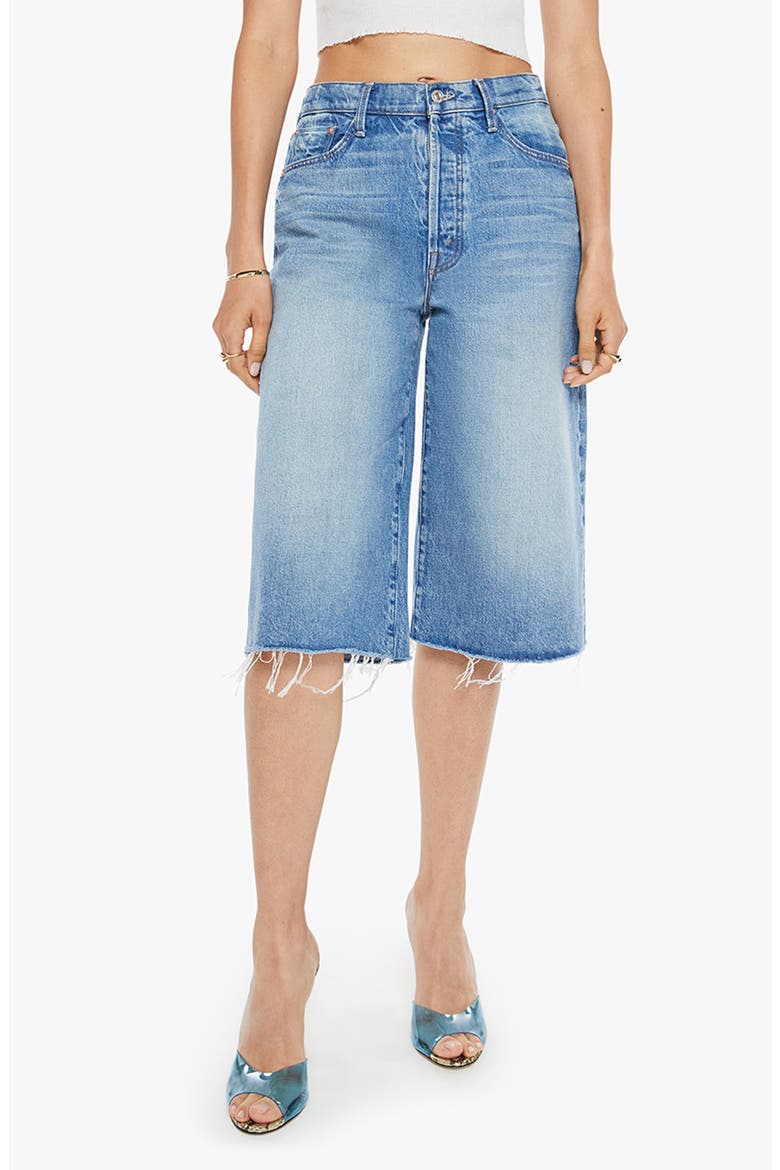 The Whole Lot Frayed Hem Denim Shorts, Main, color, WIPEOUT