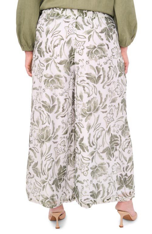 VINCE CAMUTO VINCE CAMUTO FLORAL PRINT DRAWSTRING PANTS 