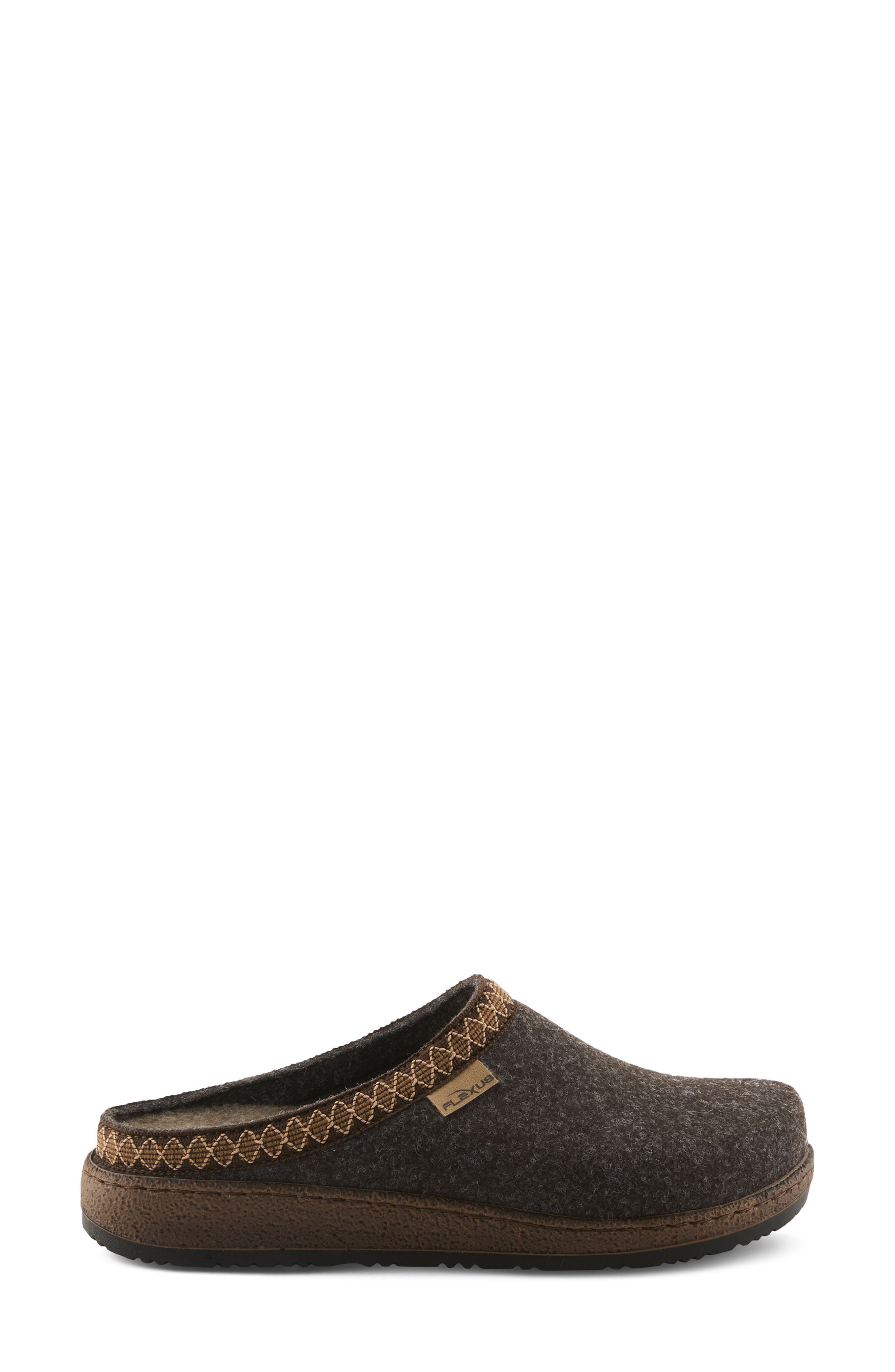 Flexus by Spring Step Snuggee Wool Clog, Alternate, color, Dark Brown