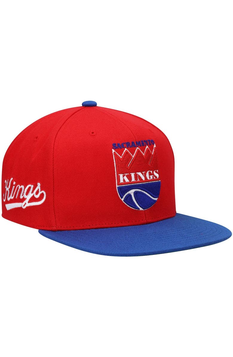 Mitchell & Ness Men's Mitchell & Ness Red/Royal Sacramento Kings Hardwood Classics Snapback Hat, Main, color, Red