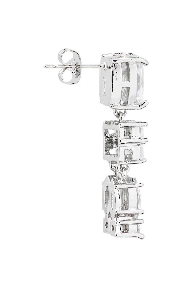 Crystal Drop Earrings, Alternate, color, SILVER / CRYSTAL